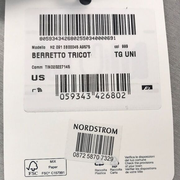 Moncler Black Beanie with Red and White Stripe - Picture 6 of 8